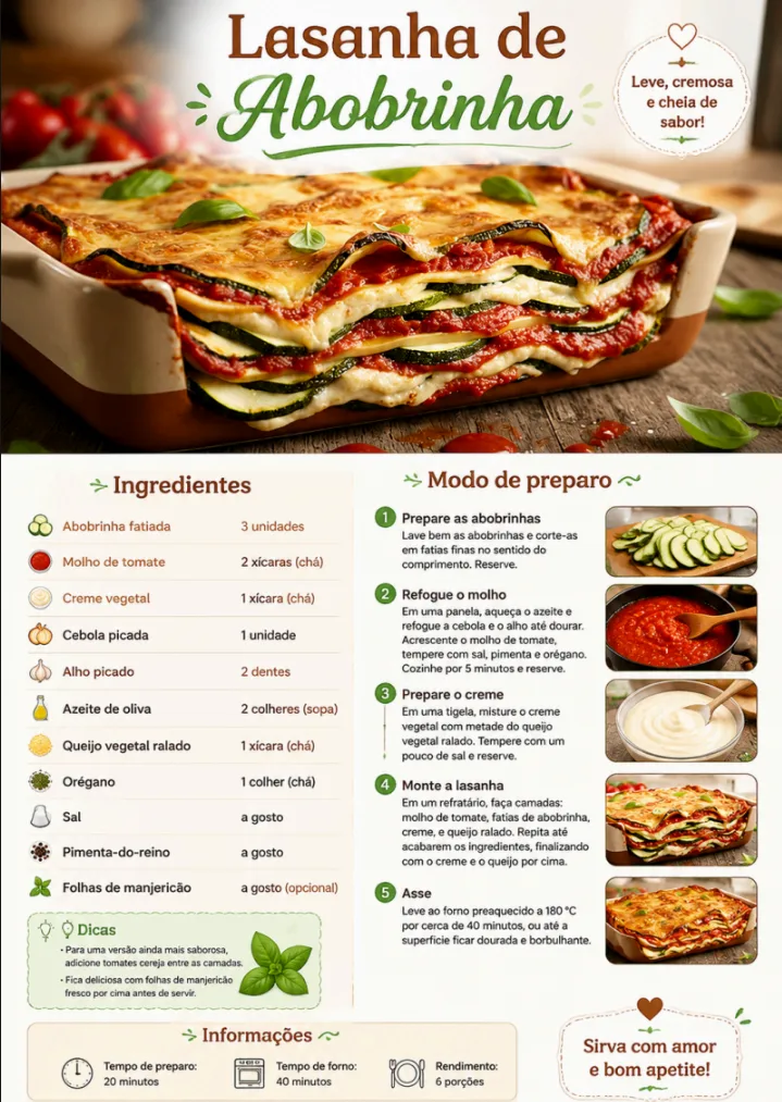 Lasanha de Abobrinha